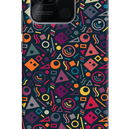 Geometric Abstract Redmi 10/10 Power Hard Case Back Cover by Casekaro
