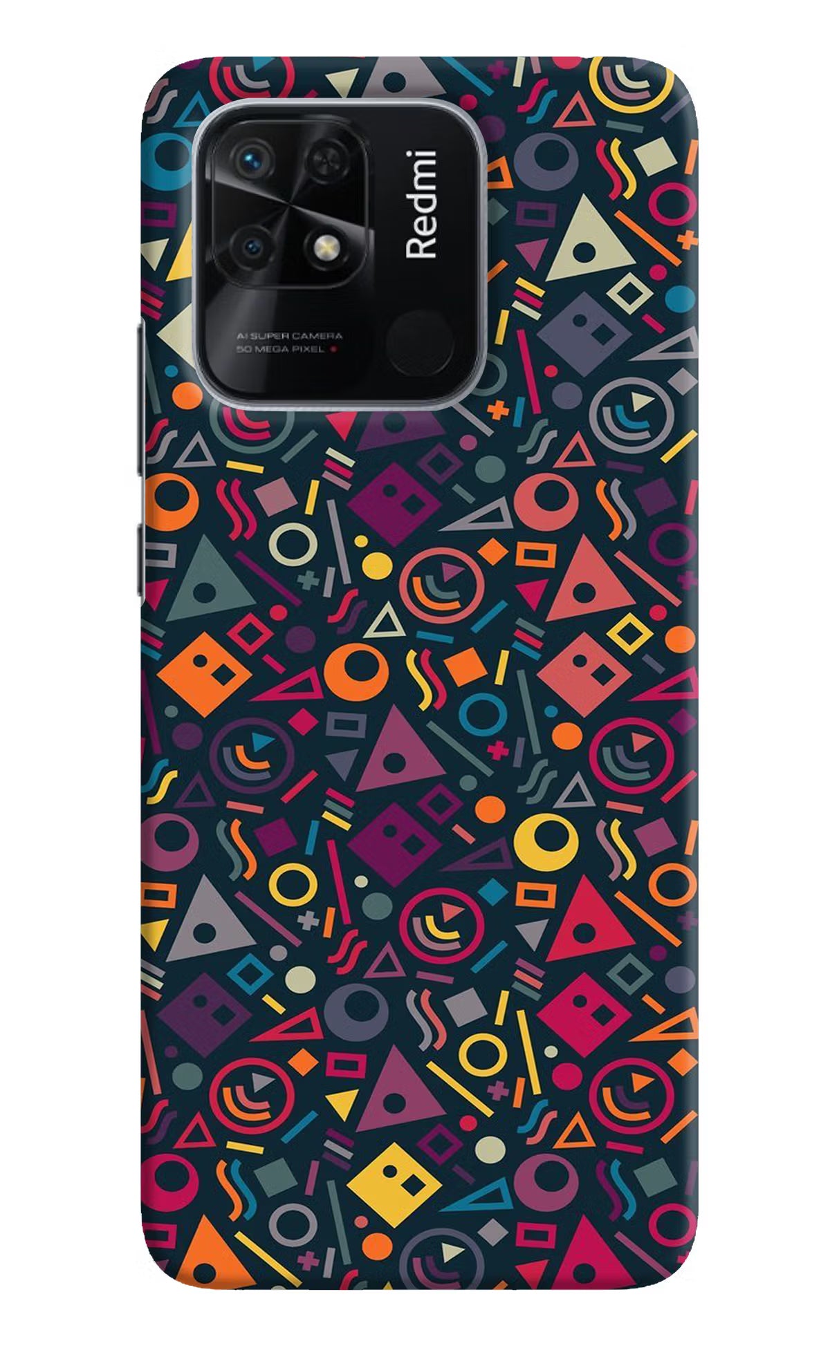 Geometric Abstract Redmi 10/10 Power Hard Case Back Cover by Casekaro