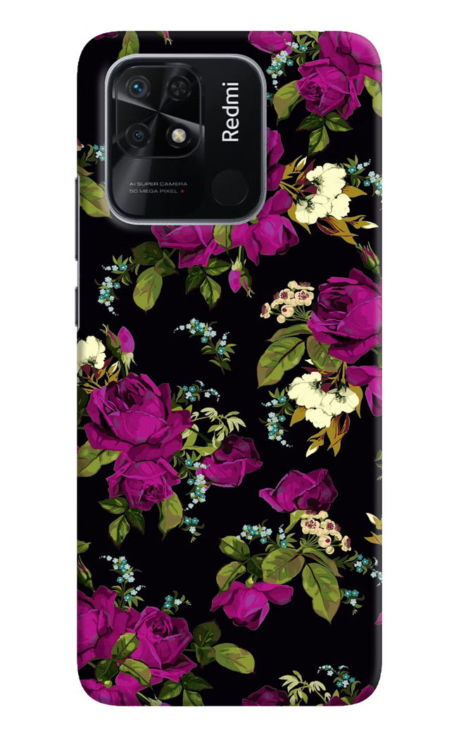 Flowers Redmi 10/10 Power Hard Case Back Cover by Casekaro
