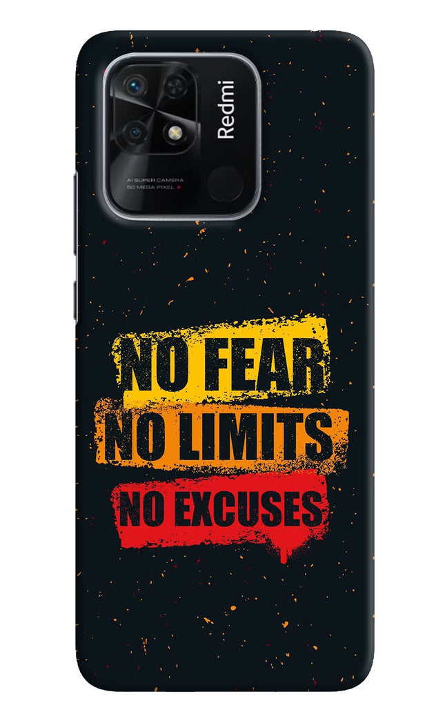 No Fear No Limits No Excuse Redmi 10/10 Power Hard Case Back Cover by Casekaro