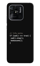 Life Motto Code Redmi 10/10 Power Hard Case Back Cover by Casekaro