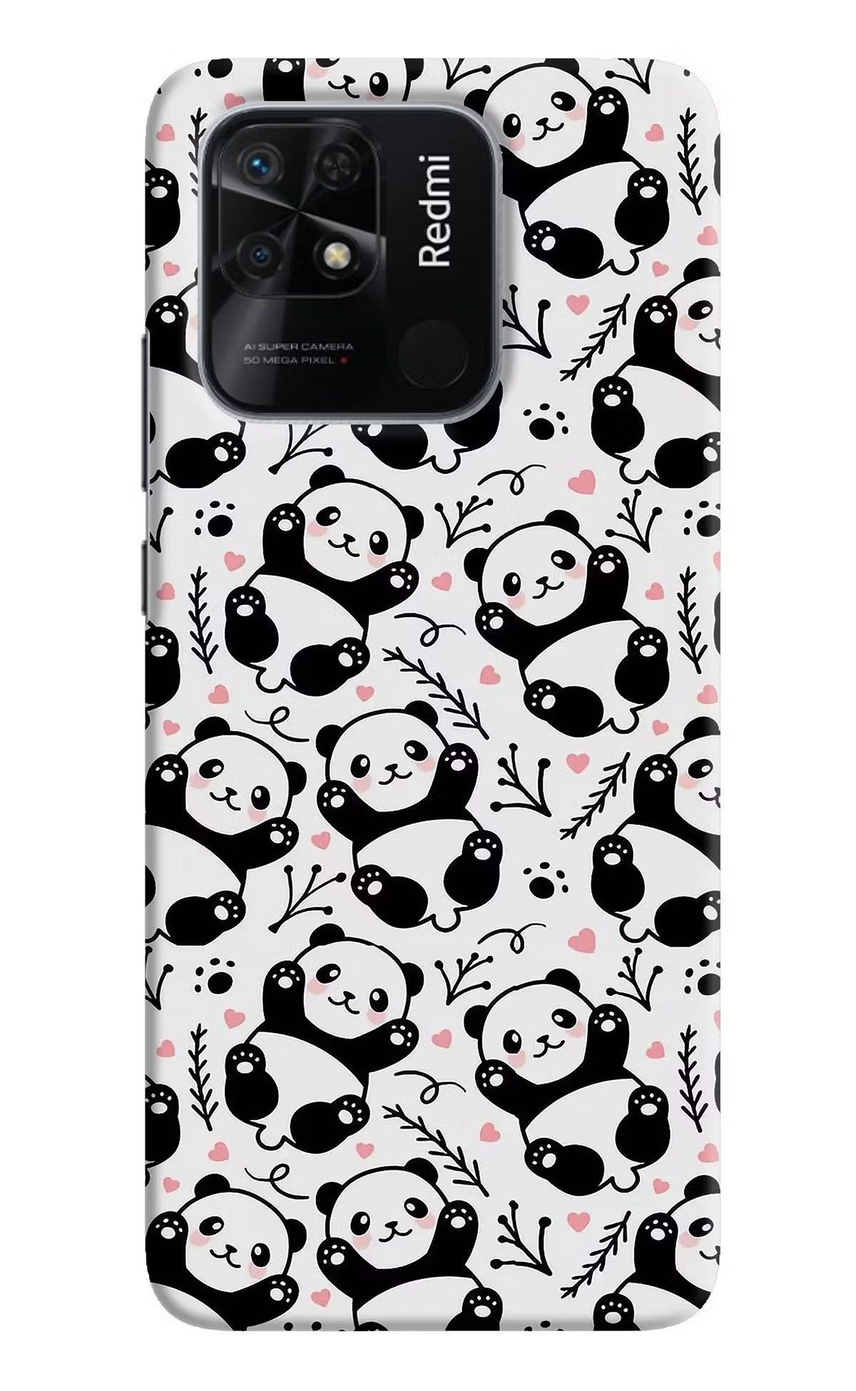Cute Panda Redmi 10/10 Power Hard Case Back Cover by Casekaro
