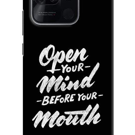 Open Your Mind Before Your Mouth Redmi 10/10 Power Hard Case Back Cover by Casekaro