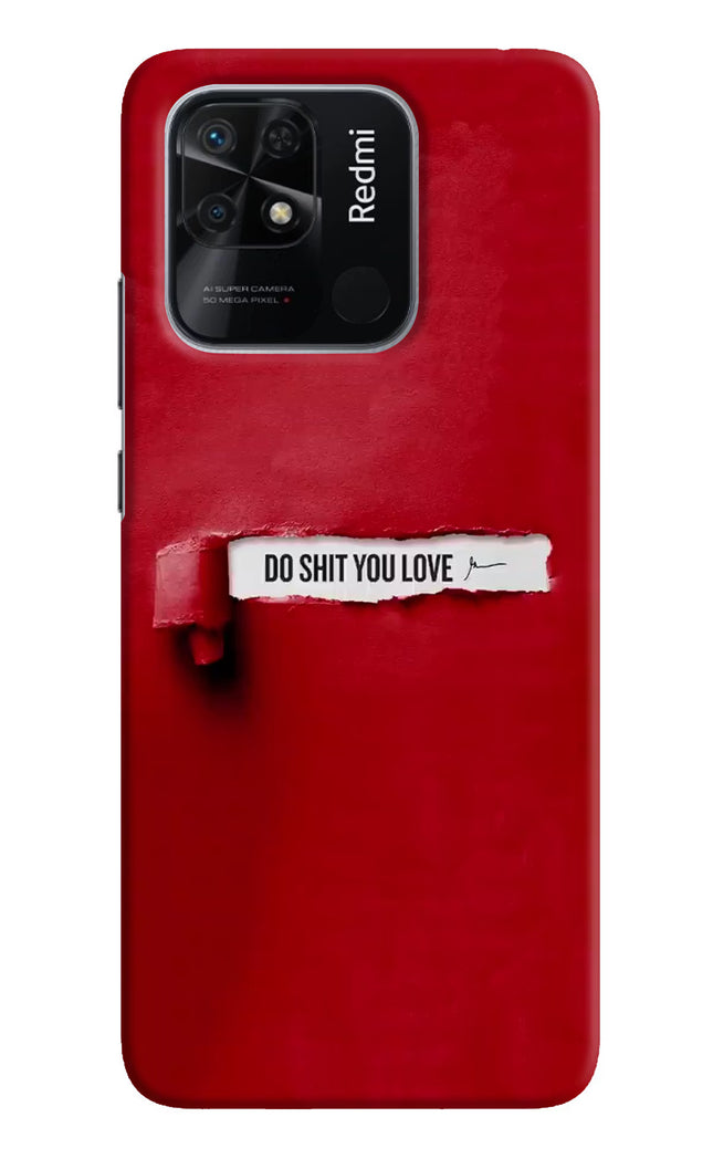 Do Shit You Love Redmi 10/10 Power Hard Case Back Cover by Casekaro