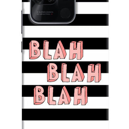 Blah Blah Blah Redmi 10/10 Power Hard Case Back Cover by Casekaro
