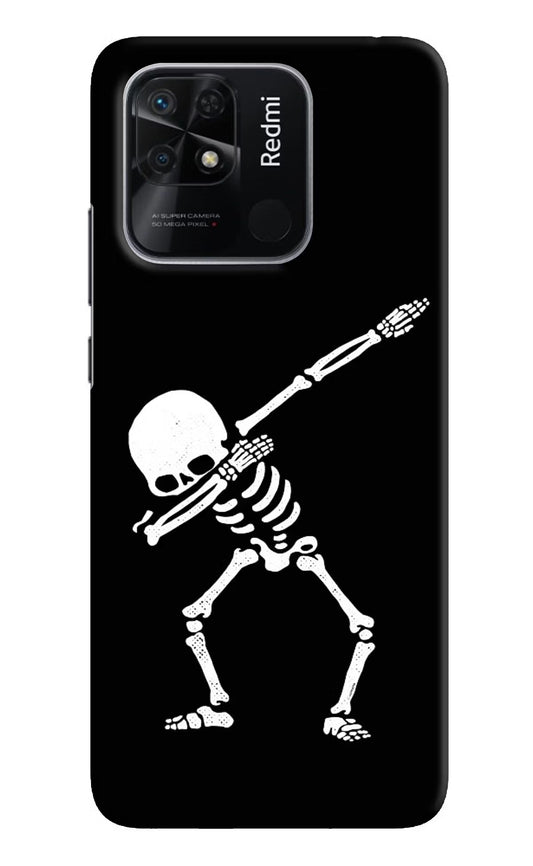 Dabbing Skeleton Art Redmi 10/10 Power Hard Case Back Cover by Casekaro