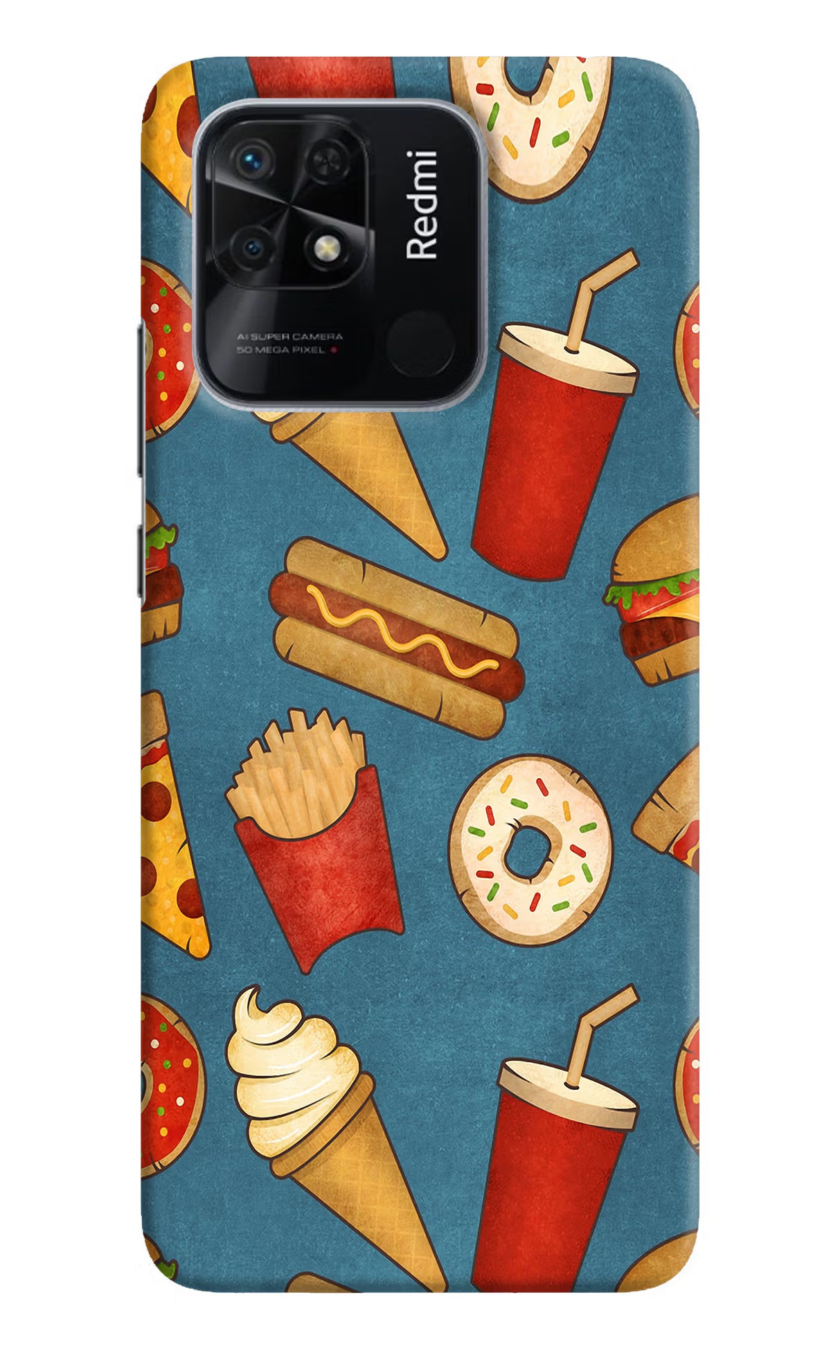 Foodie Redmi 10/10 Power Hard Case Back Cover by Casekaro