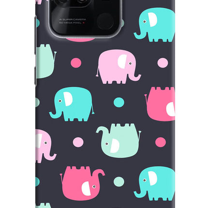 Elephants Redmi 10/10 Power Hard Case Back Cover by Casekaro