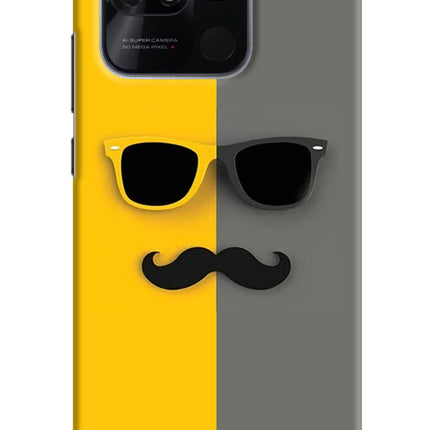 Sunglasses with Mustache Redmi 10/10 Power Hard Case Back Cover by Casekaro