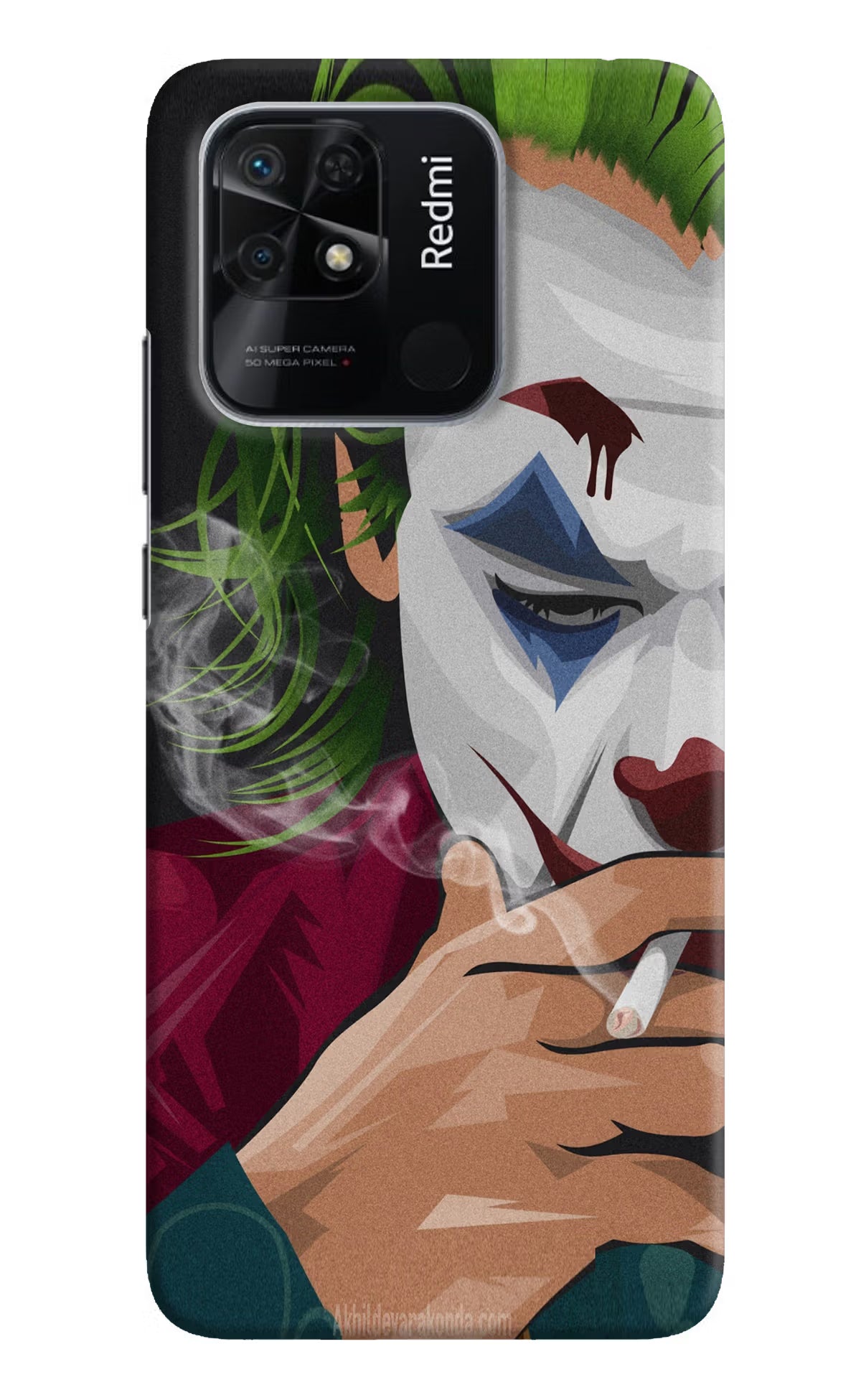 Joker Smoking Redmi 10/10 Power Hard Case Back Cover by Casekaro