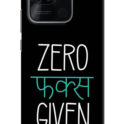 Zero Fucks Given Redmi 10/10 Power Hard Case Back Cover by Casekaro