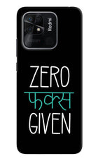 Zero Fucks Given Redmi 10/10 Power Hard Case Back Cover by Casekaro