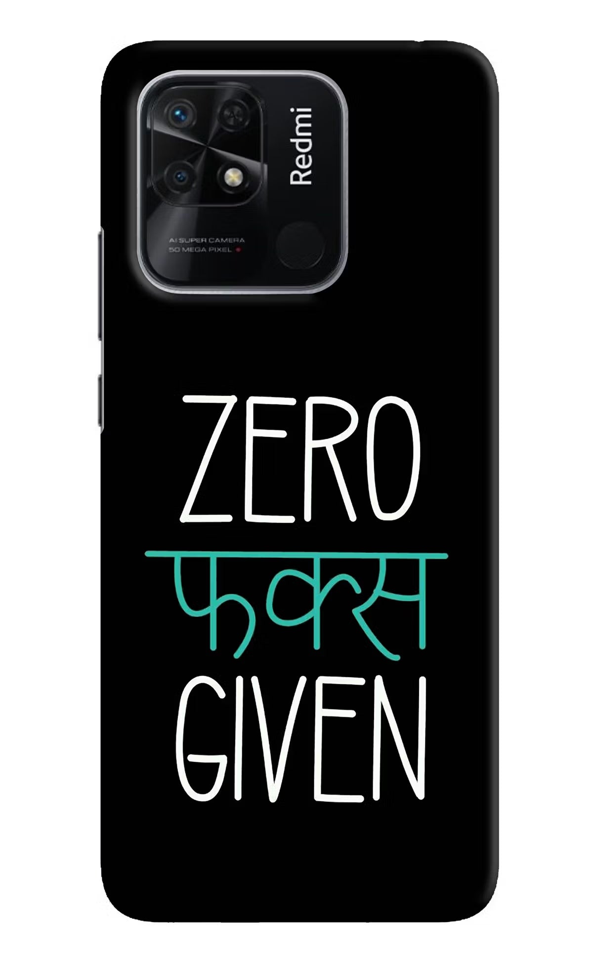 Zero Fucks Given Redmi 10/10 Power Hard Case Back Cover by Casekaro