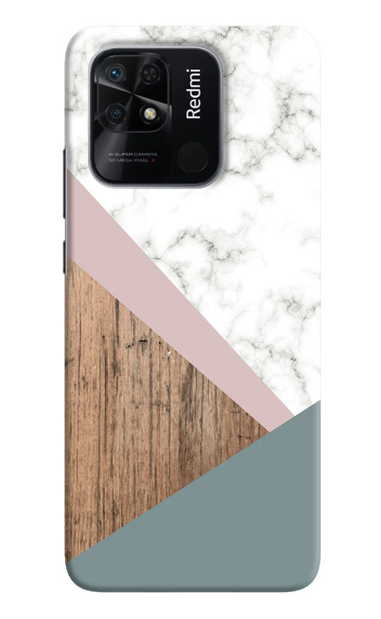 Marble wood Abstract Redmi 10/10 Power Hard Case Back Cover by Casekaro