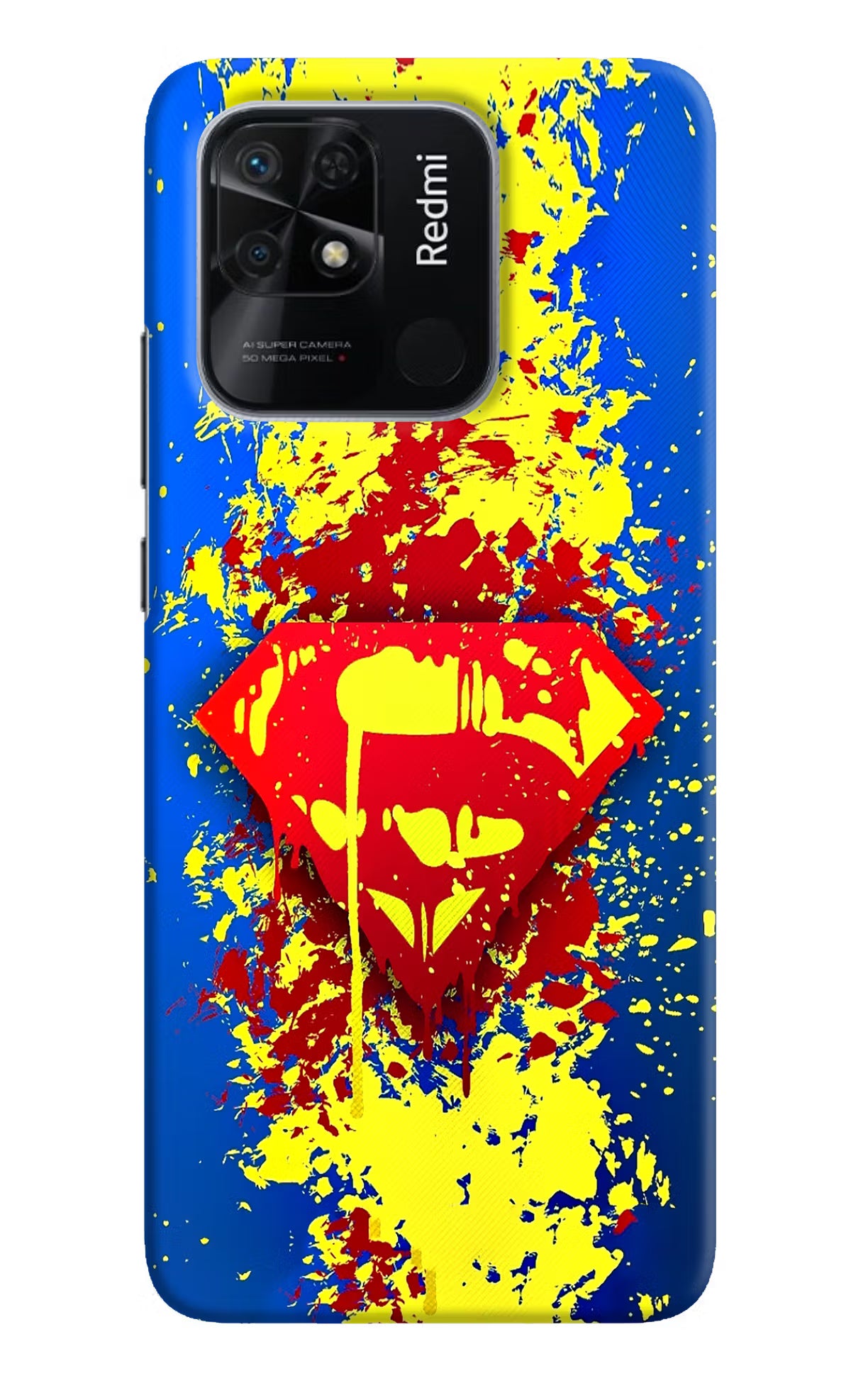 Superman logo Redmi 10/10 Power Hard Case Back Cover by Casekaro