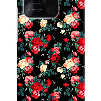 Rose Pattern Redmi 10/10 Power Hard Case Back Cover by Casekaro