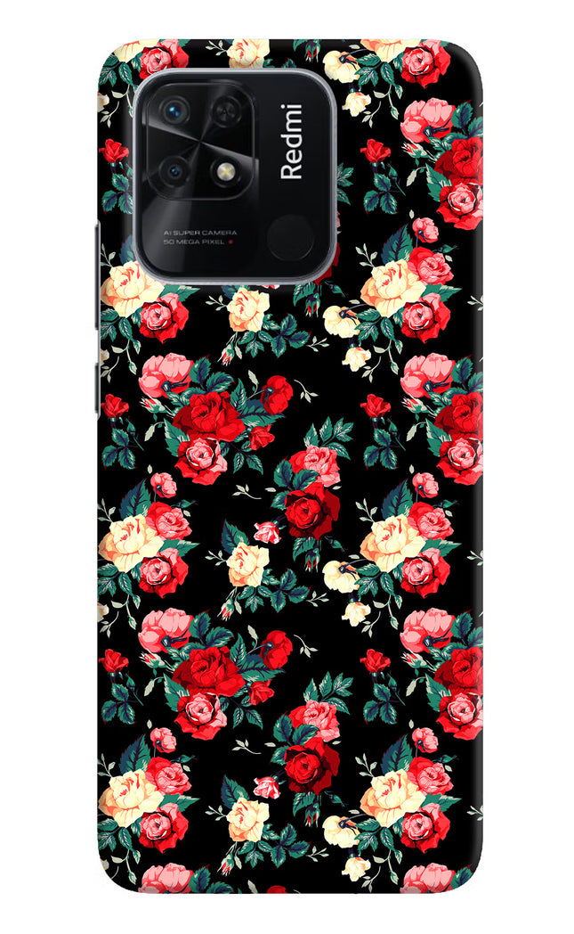 Rose Pattern Redmi 10/10 Power Hard Case Back Cover by Casekaro