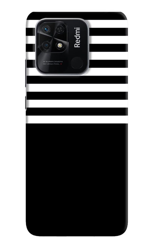 Black and White Print Redmi 10/10 Power Hard Case Back Cover by Casekaro