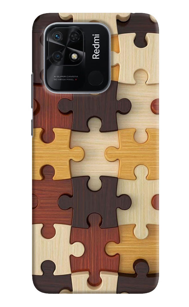 Wooden Puzzle Redmi 10/10 Power Hard Case Back Cover by Casekaro