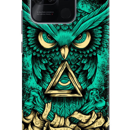 Green Owl Redmi 10/10 Power Hard Case Back Cover by Casekaro