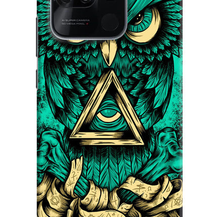 Green Owl Redmi 10/10 Power Hard Case Back Cover by Casekaro