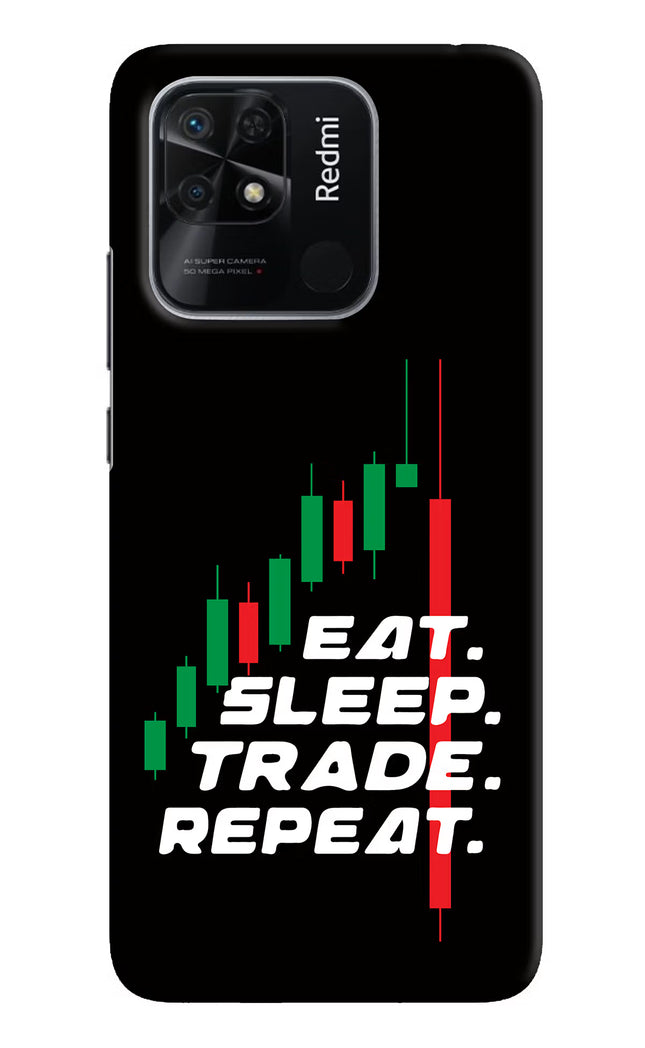Eat Sleep Trade Repeat Redmi 10/10 Power Hard Case Back Cover by Casekaro