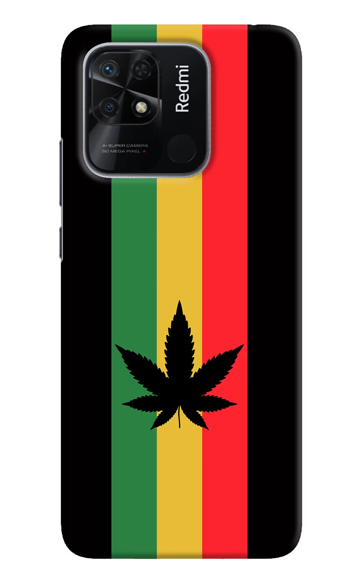Weed Flag Redmi 10/10 Power Hard Case Back Cover by Casekaro