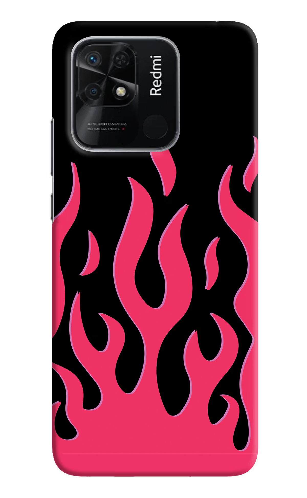 Fire Flames Redmi 10/10 Power Hard Case Back Cover by Casekaro
