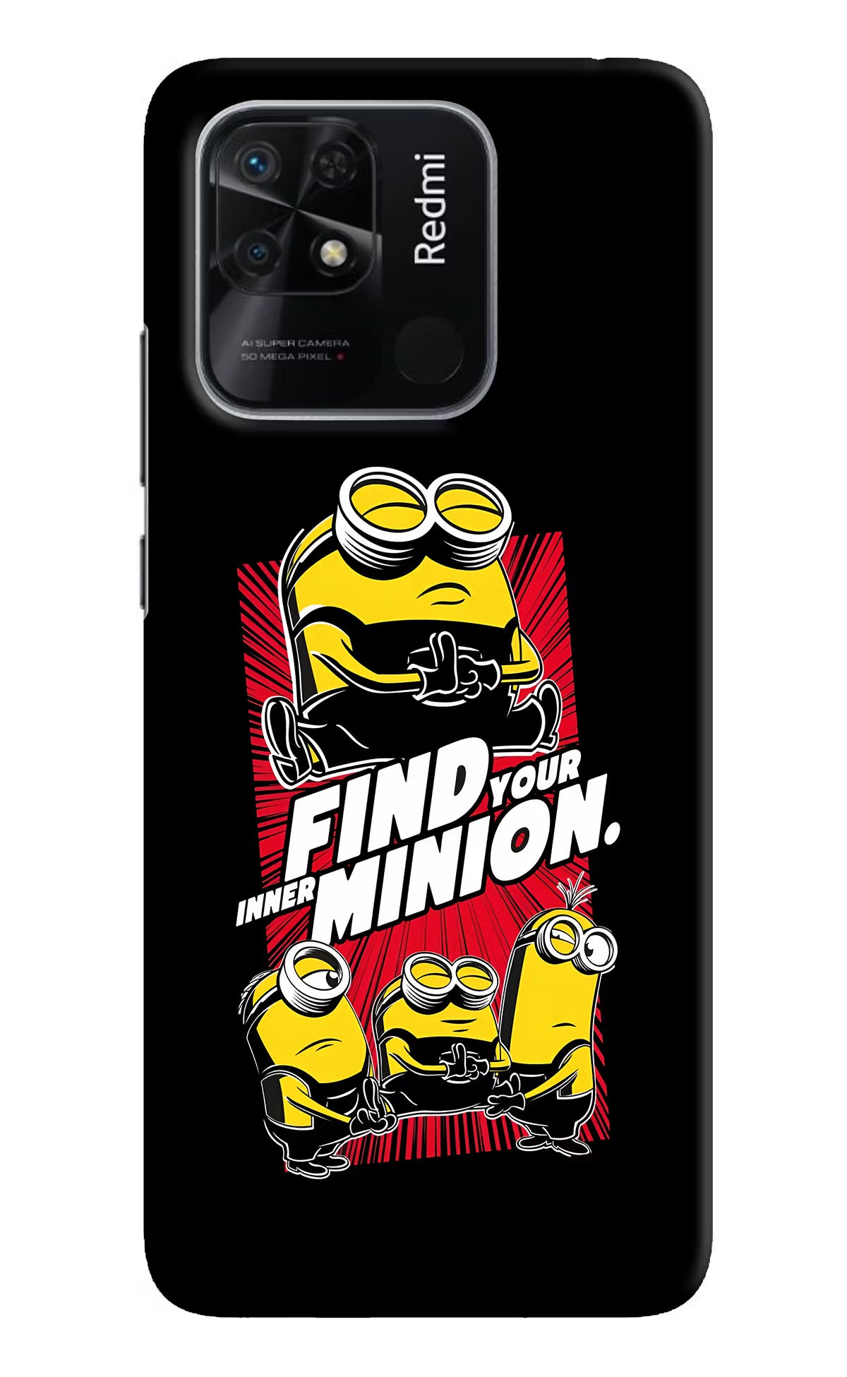 Find your inner Minion Redmi 10/10 Power Hard Case Back Cover by Casekaro