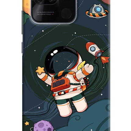 Cartoon Astronaut Redmi 10/10 Power Hard Case Back Cover by Casekaro