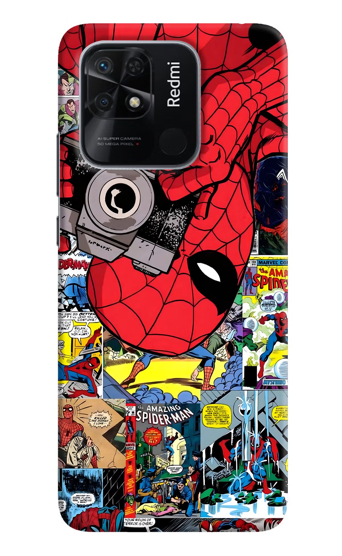 Spider Man Redmi 10/10 Power Hard Case Back Cover by Casekaro