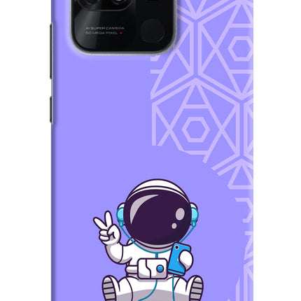 Cute Astronaut Chilling Redmi 10/10 Power Hard Case Back Cover by Casekaro