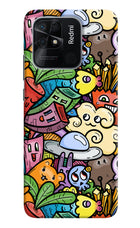 Veggie Doodle Redmi 10/10 Power Hard Case Back Cover by Casekaro