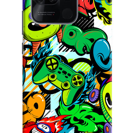 Game Doodle Redmi 10/10 Power Hard Case Back Cover by Casekaro
