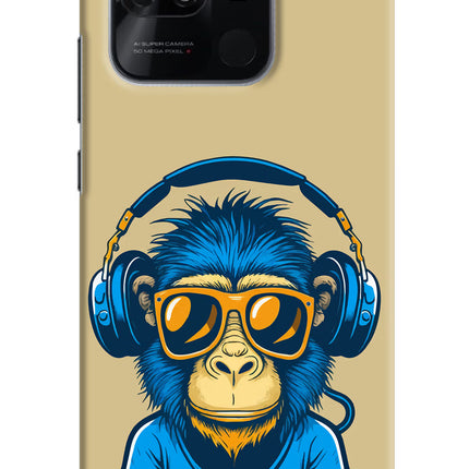 Monkey Headphone Redmi 10/10 Power Hard Case Back Cover by Casekaro