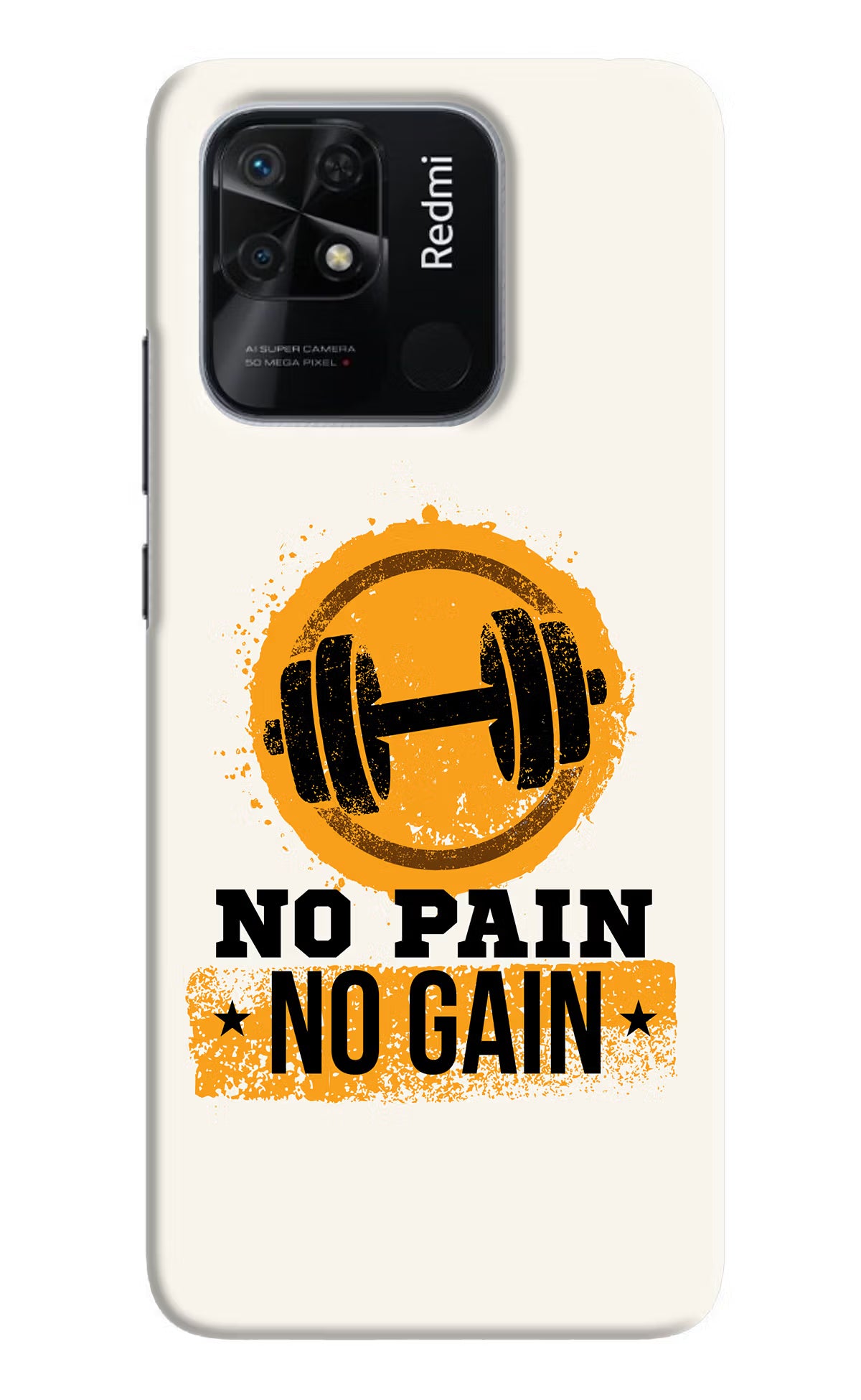 No Pain No Gain Redmi 10/10 Power Hard Case Back Cover by Casekaro