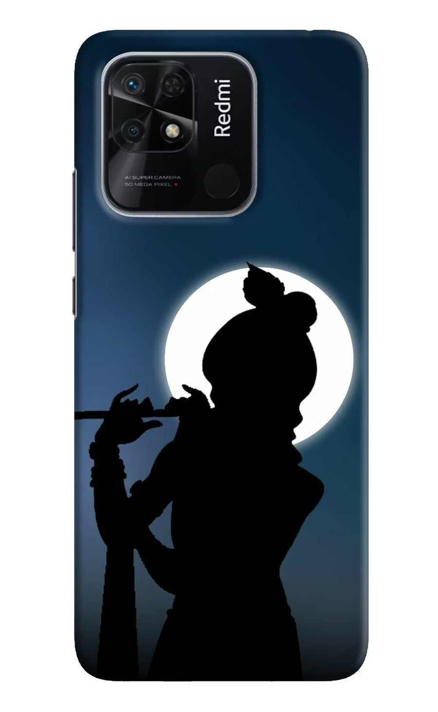 Shri Krishna Silhouette Redmi 10/10 Power Back Cover, Hard case