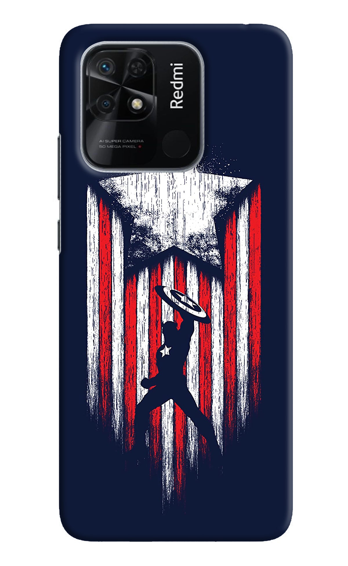 Captain America Marvel Art Redmi 10/10 Power Back Cover