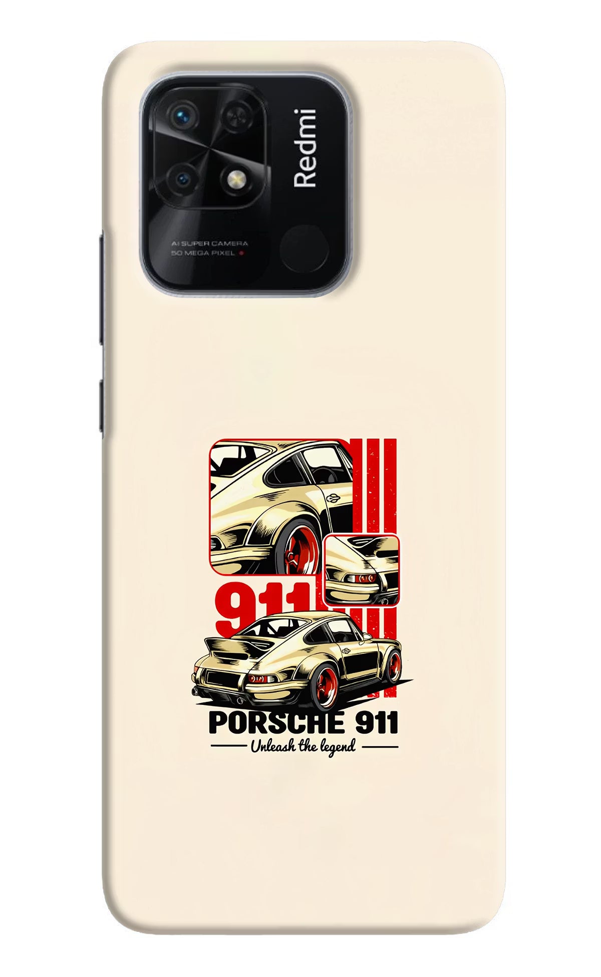 Classic Porsche 911 Redmi 10/10 Power Hard Case Back Cover by Casekaro