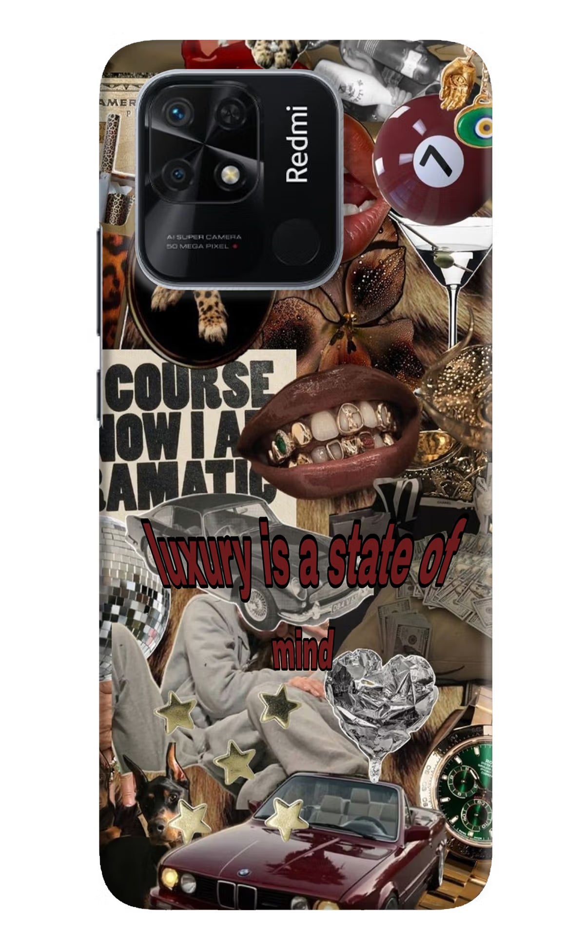 Luxury Redmi 10/10 Power Hard Case Back Cover by Casekaro