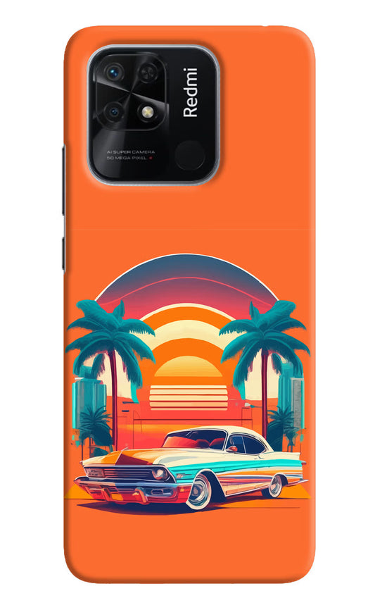 Palm Drive 80s Redmi 10/10 Power Hard Case Back Cover by Casekaro