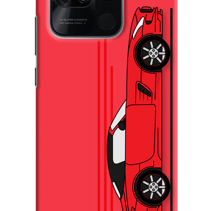 Red Velocity Redmi 10/10 Power Hard Case Back Cover by Casekaro