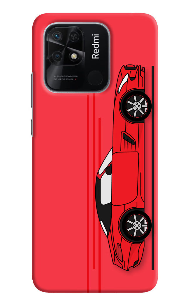 Red Velocity Redmi 10/10 Power Hard Case Back Cover by Casekaro