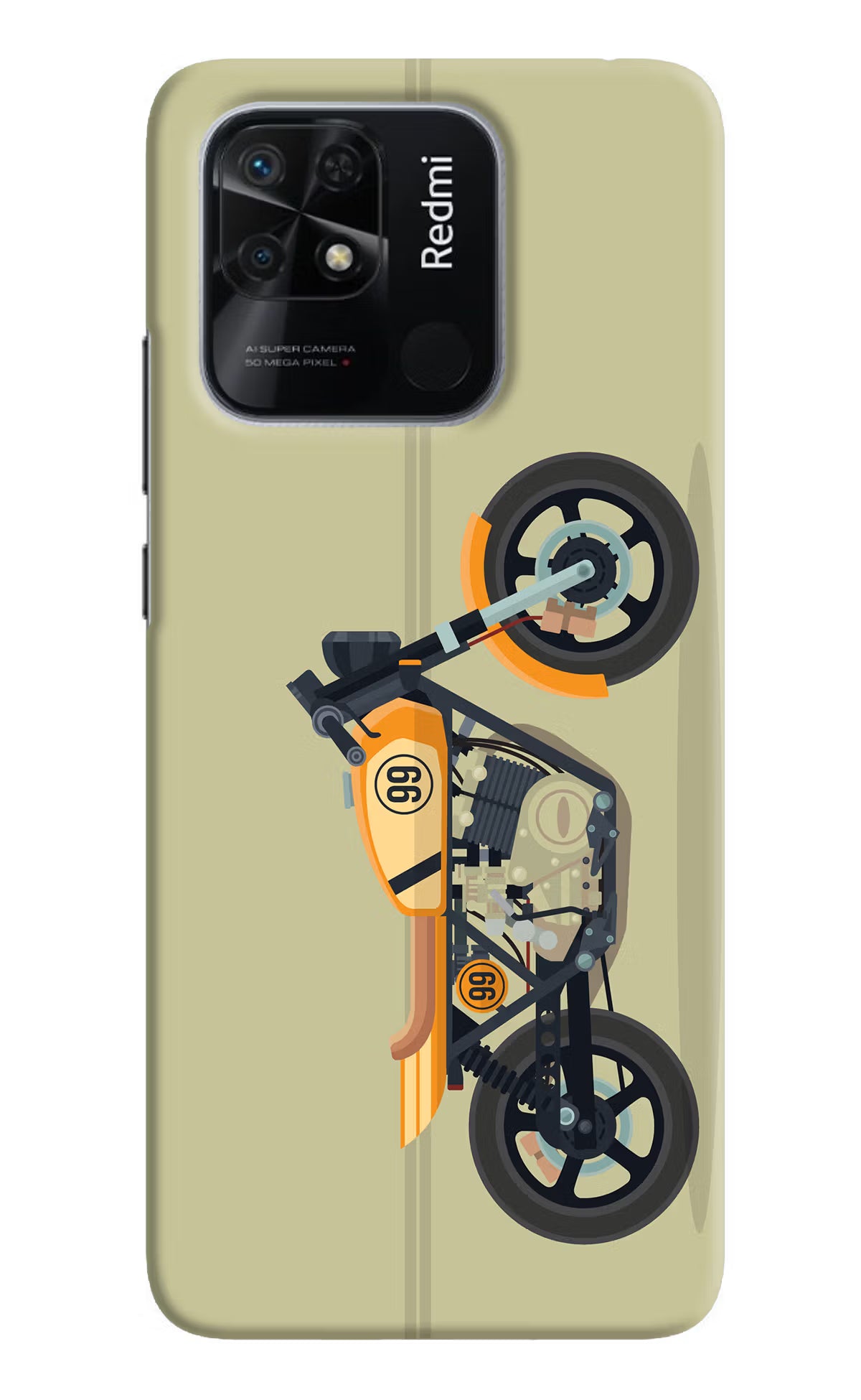 Vertical Speedster Redmi 10/10 Power Hard Case Back Cover by Casekaro