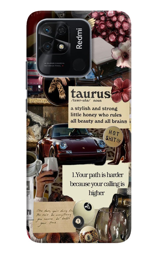 Taurus Zodiac Redmi 10/10 Power Hard Case Back Cover by Casekaro