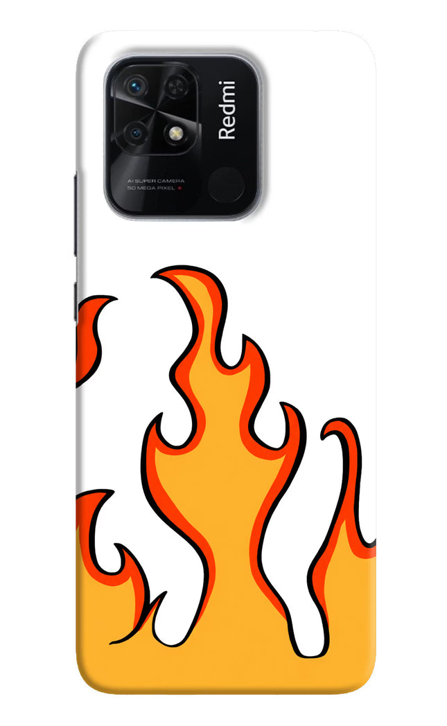 Fired Up – White Redmi 10/10 Power Hard Case Back Cover by Casekaro