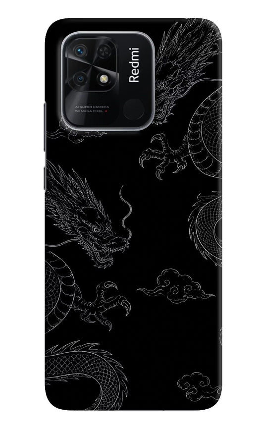 Twin Dragons Redmi 10/10 Power Hard Case Back Cover by Casekaro