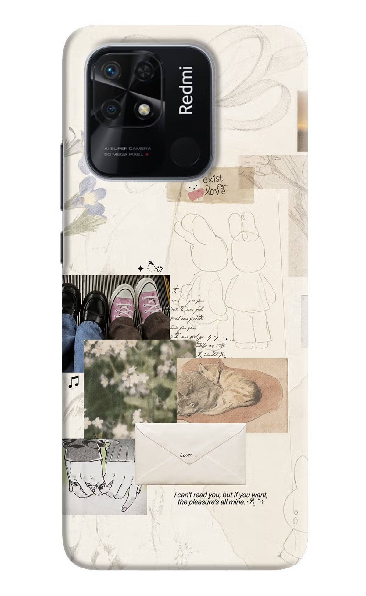 Soft Aesthetic Redmi 10/10 Power Back Cover