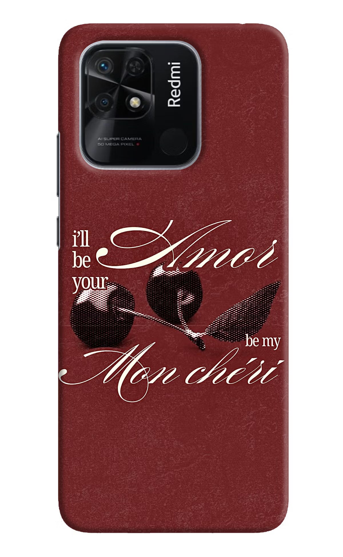 Velvet Cherry Redmi 10/10 Power Back Cover