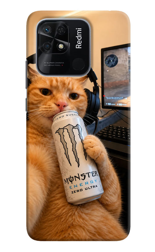 Gamer Cat Energy Redmi 10/10 Power Hard Case Back Cover by Casekaro